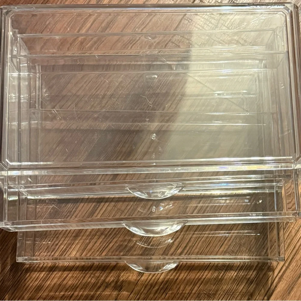2 Clear Acrylic Storage Organizer.